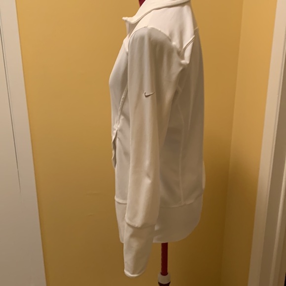 Y2K Nike Fit Dry White Double Zip Front Women's Turtleneck Jacket - Picture 7 of 9